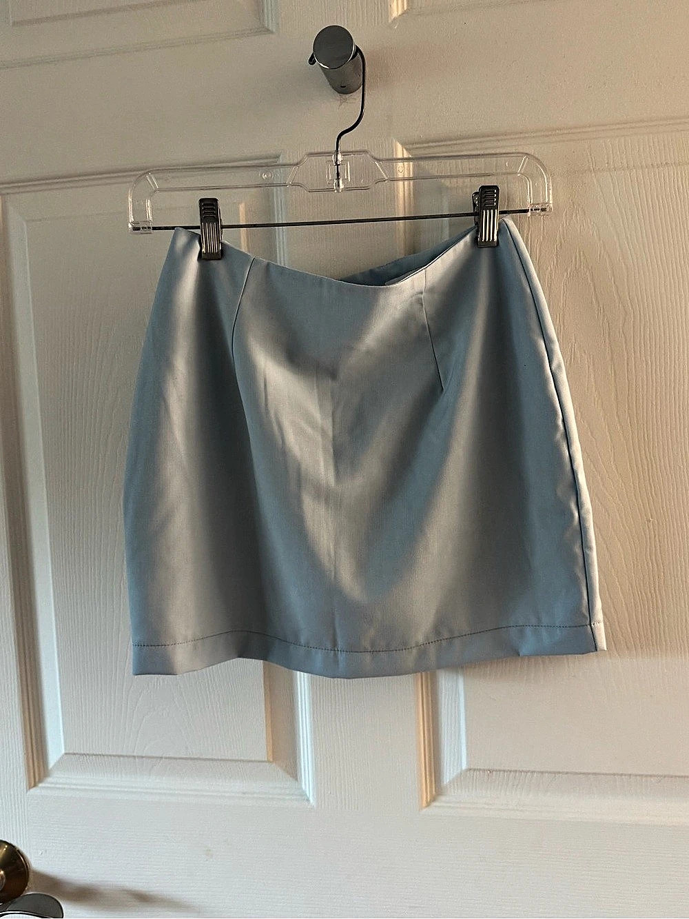 Danielle Guizio Satin Mini Skirt - Blue